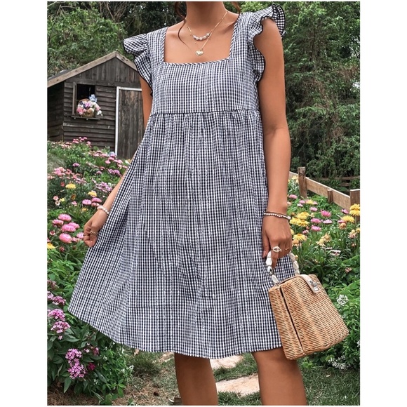 Dresses & Skirts - Maternity Plaid Ruffle Sleeve Dress